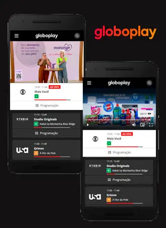 Exemplo de um anúncio no aplicativo Globoplay