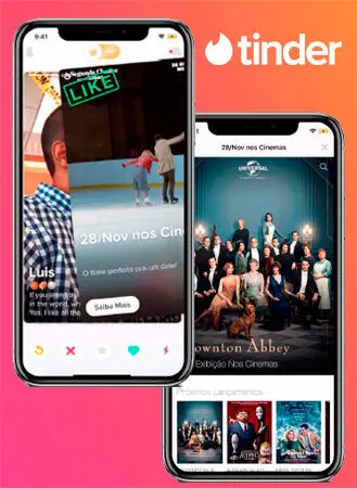 Exemplo de um anúncio no aplicativo Tinder